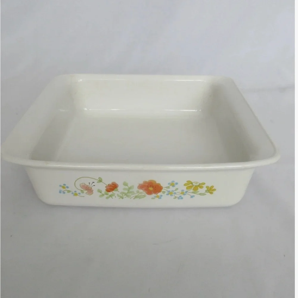 Vintage Corning Ware Wildflower Casserole Dish 8x8x2 P-322